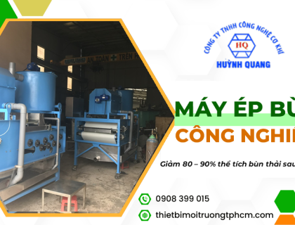 Máy Ép Bùn Công Nghiệp – Giải Pháp Giảm Thể Tích Bùn Thải