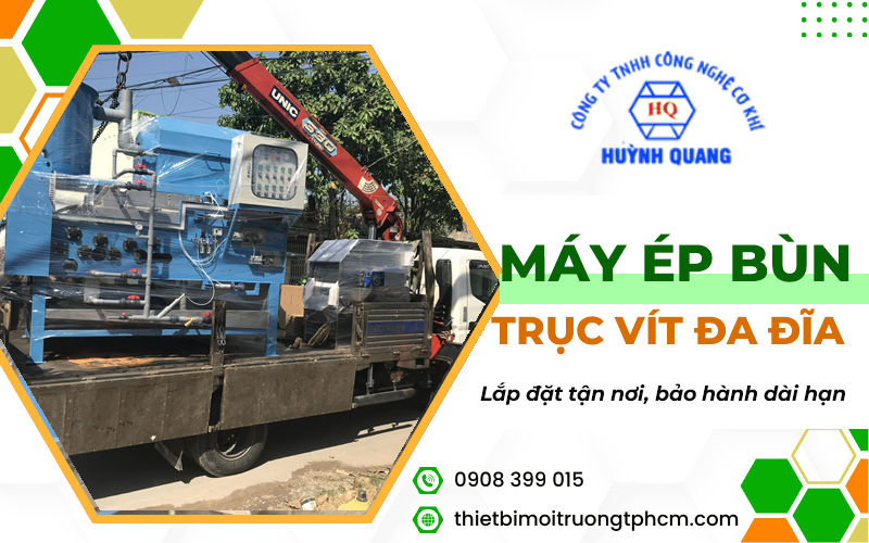 lắp đặt máy ép bùn trục vít đa đĩa